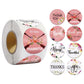 500 Pcs Round Flower Thank You Sticker Roll Sealing Sticker 8 Patterns Holiday Gift Decoration Stationery Sticker