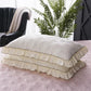 Pure Cotton Solid Color Pillowcases A Pair of Ruffled Quilted Pillowcases Antibacterial Pillowcases (without Pillows)