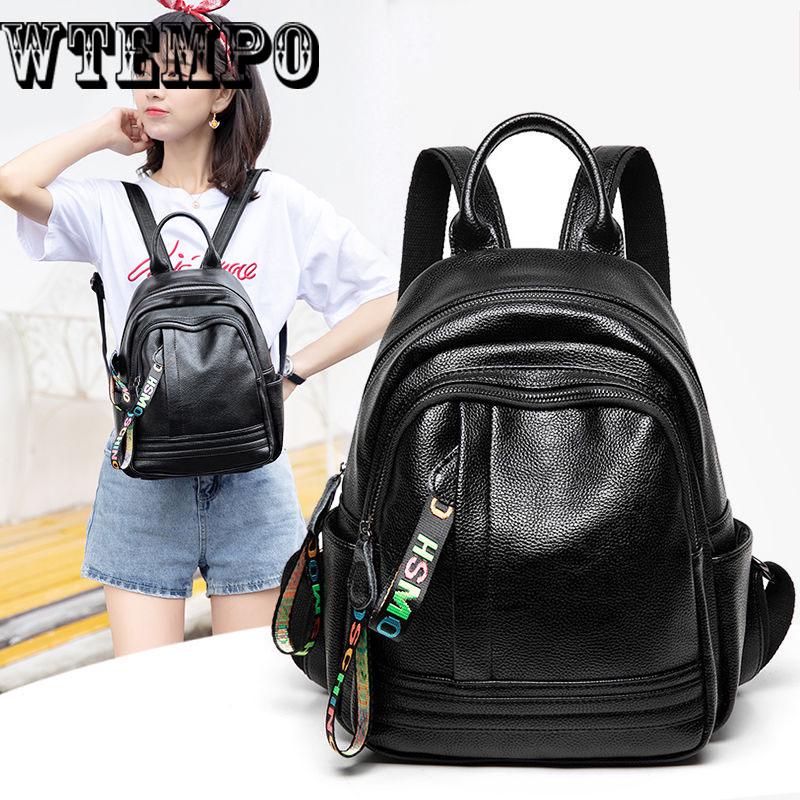 Women Backpack Leather Female Shoulder Bag Tassel Ladies Hand Bags Travel Bagpack Schoolbag Women