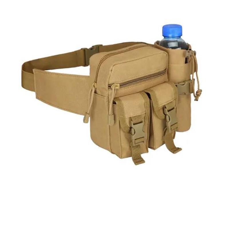 Men's Mountaineering Riding Multifunctional Water Bottle Pockets Outdoor Travel Hiking Pockets Sports Tactical Bag