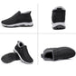 Autumn and Winter Women Plus Velvet Thick Warm Sports Shoes Non-slip Solid Color High-top Sneakers Middle-aged and Elderly Mothers Boots