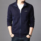 Spring Men's Stand Collar Jacket Casual Basic Coat Youth Clothing Solid Color Tops Warm Zipper Sweatershirt