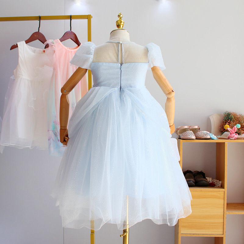 Girls Net Yarn Dress Banquet Evening Dress Children's Birthday Party Western Style Fairy Princess Dress Girl