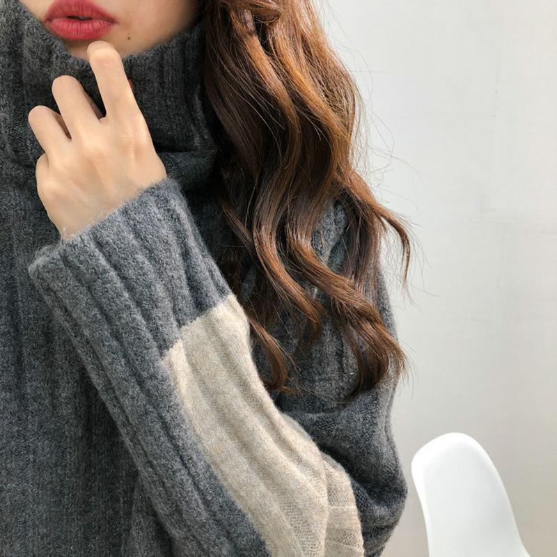 Fall/winter Turtleneck Pullover Sweater Keep Warm Loose Padded Bottoming Shirt Casual Commuter Women's Sweater