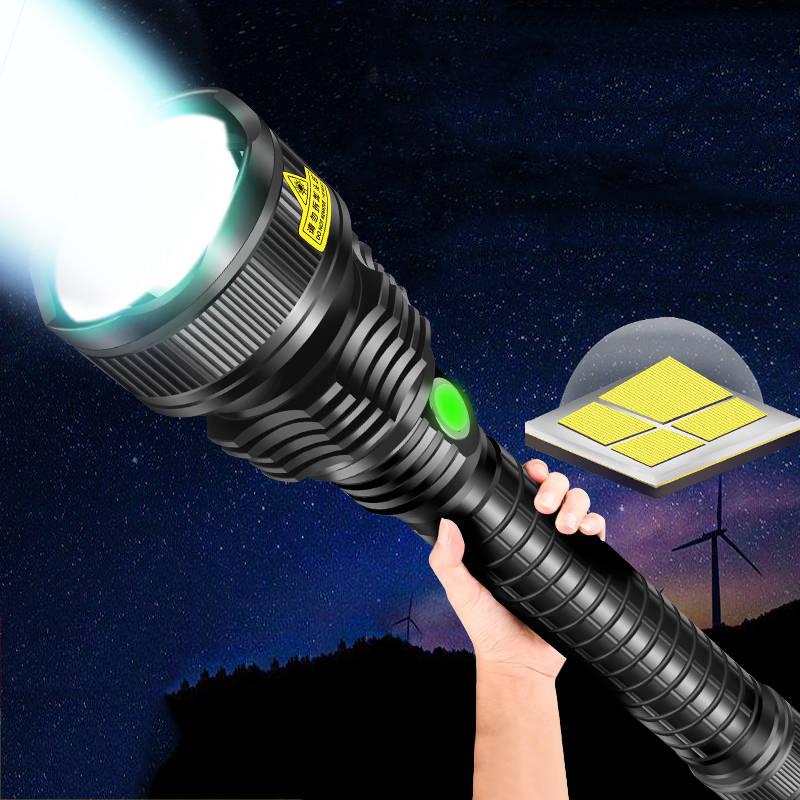 Lumens Most Powerful Led Flashlight Usb Zoom Torch 18650  Rechargeable Battery Flashlight