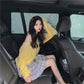 Pofulove Sleeve Retro Bottoming Shirt Winter Girl Thin Lazy Wind Loose Hollow Sweater Warm sweater