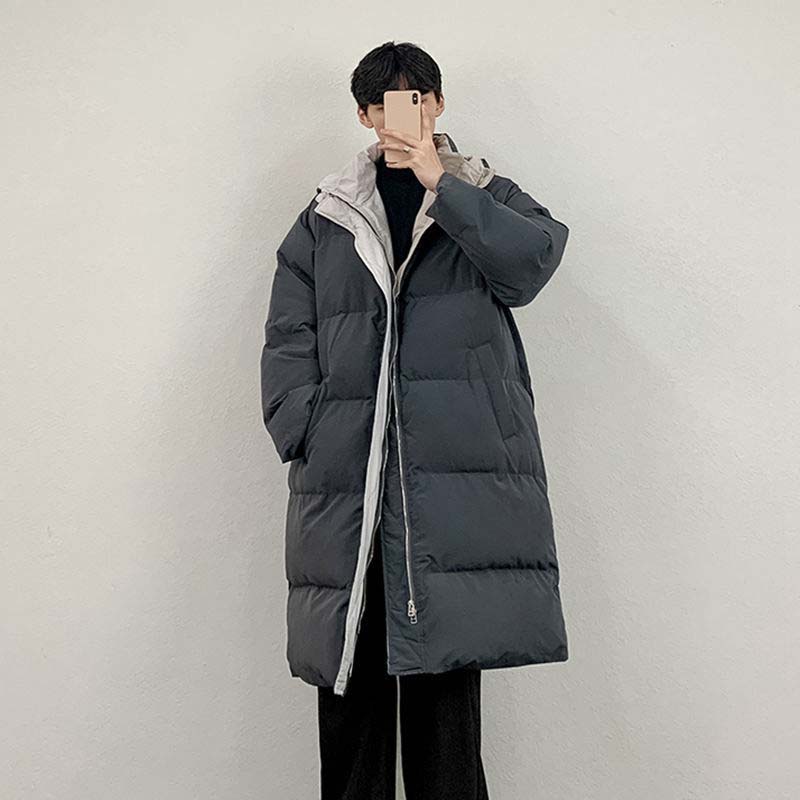 Men's White Duck Down Jacket Warm Hooded Thick Puffer Jacket Coat Male Casual High Quality Overcoat Thermal Winter Parka Men