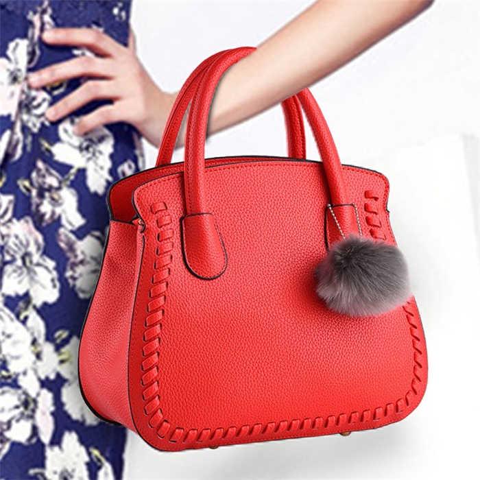 Women Hairball Pendant Handbag Lady Party Purse Casual Crossbody Messenger Shoulder Bags
