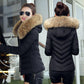 Fashion Fur Coat Winter Women Down Cotton Padded Jacket Coat Female Thick Long Down Parkas Outwear