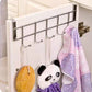 Stainless Steel Five-hook Cabinet Door Back Towel Rack Rag Rack 5-hook Coat Hook Kitchen Door Back Hook Rack With Cleaning Brush