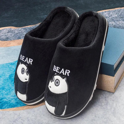 Home Slippers Women Winter Slippers Thick Fleece Warm Cotton Shoes Men Plus Size Non Slip Slippers