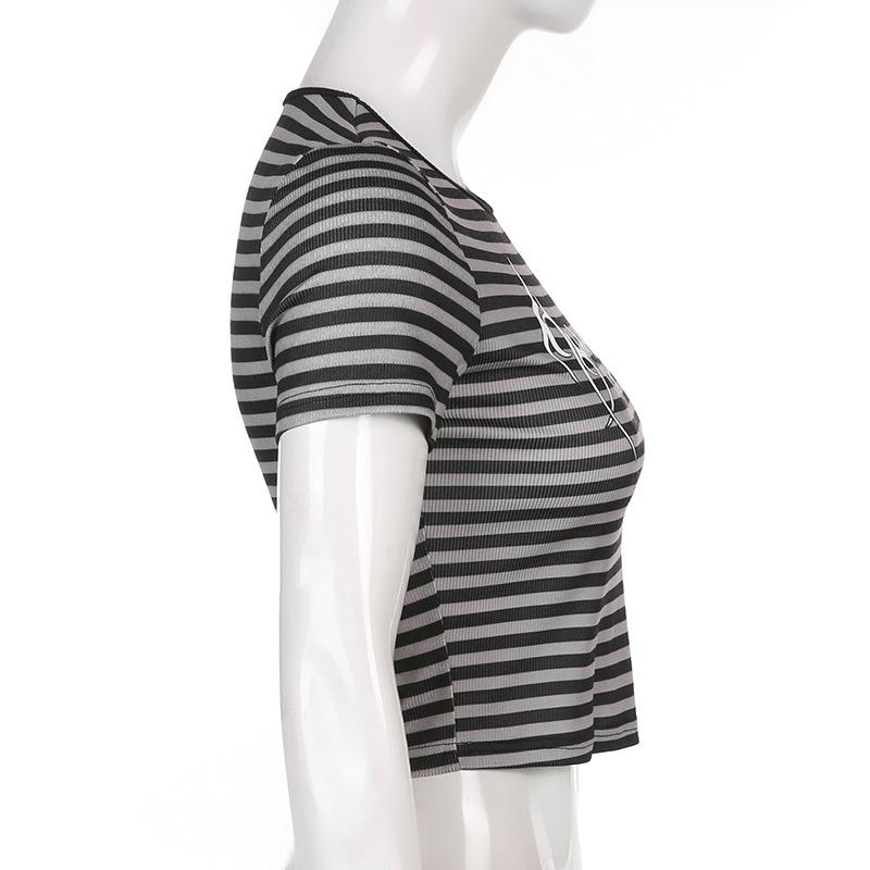 Woman T-shirts  Crop Top Yk2 Core Corset Fairy Grunge Alt Aesthetic Women Cyber Fairycore Gothic Style