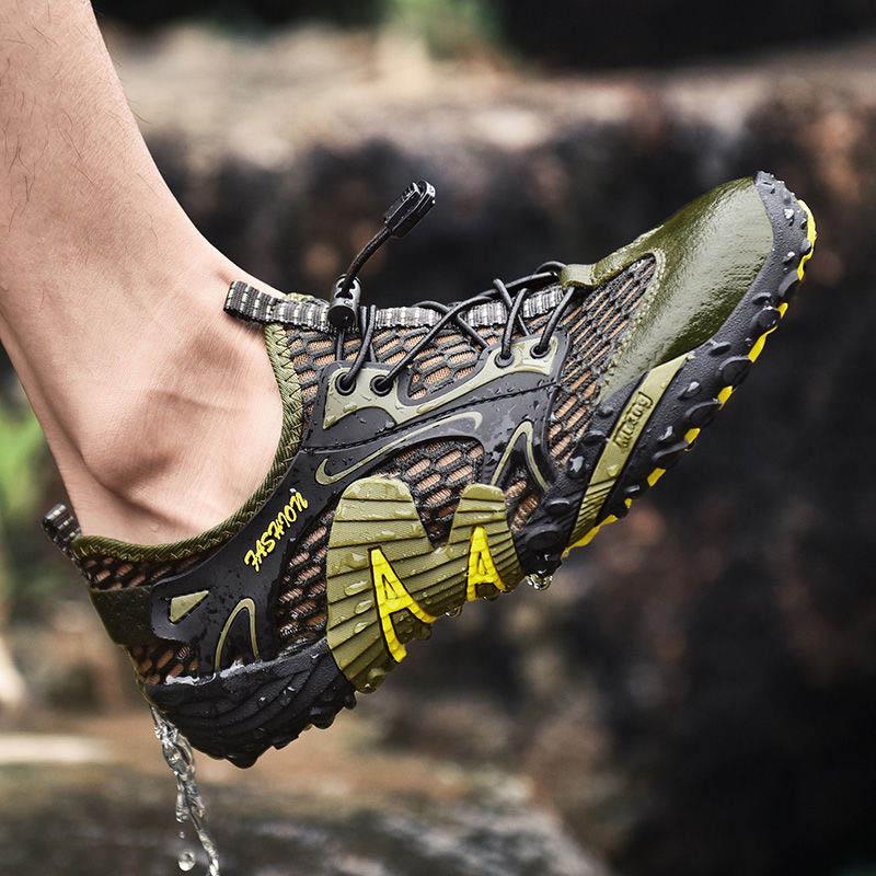 Plus Size 38-48 Summer Men Sneakers Hiking Shoes Lightweight Breathable Basketball Running Shoes Deodorant Waterproof Mesh Shoes