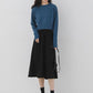 Autumn and Winter Temperament Retro Sweater Round Neck Striped Crop Top Large Size Loose Bottoming Shirt for Women