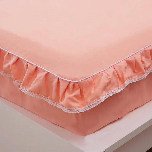 Skin-friendly Printing Mattress Protector Three-piece Set of Cotton Bedspread and Pillowcase Bedding