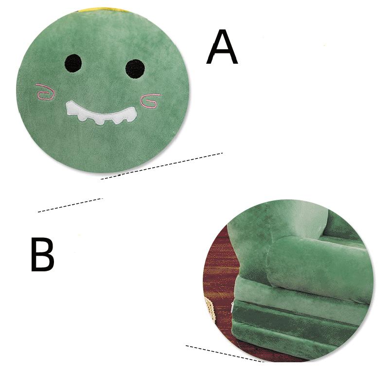 2 Layer Baby Folding Chair for 3-6 Months Cartoon Animal Children Armchair Sofa Infant Learning Chair Soft Tatami Safe and Anti-drop