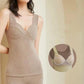 Comes with Chest Pad Thermal Underwear Ladies Plus Velvet Thickening Winter Seamless Body Shaping Bottoming Vest Without Underwear