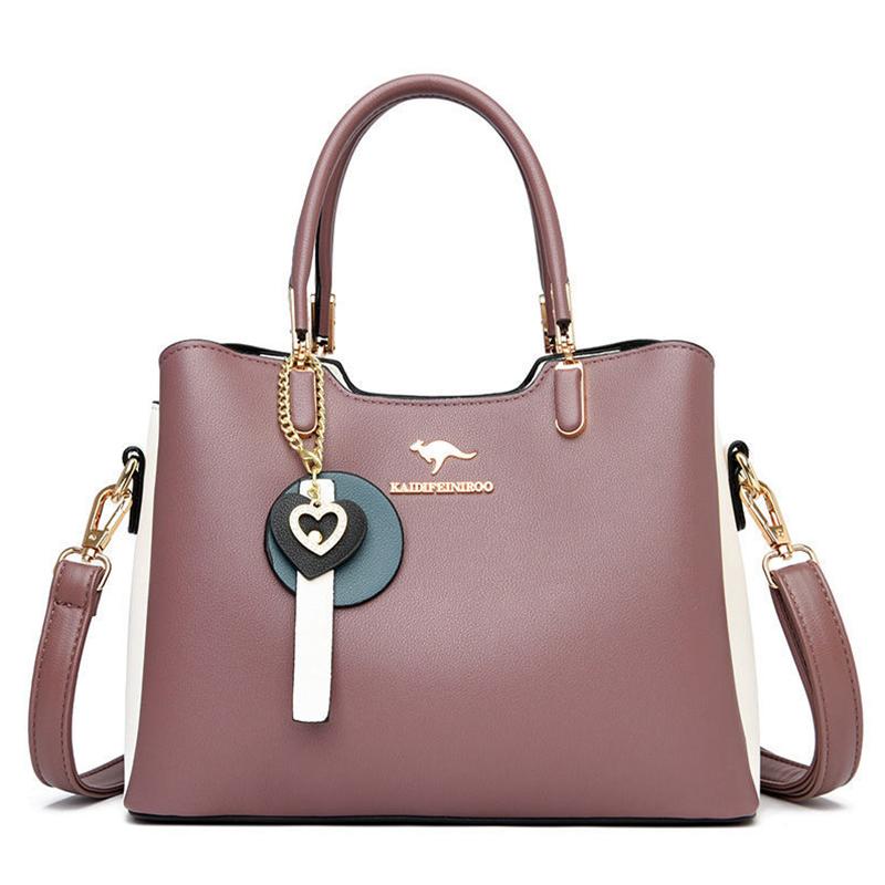 Kangaroo Leather Handbag Women's Messenger Large Capacity Soft Leather Mother Shoulder Bag Messenger Bag