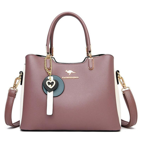 Kangaroo Leather Handbag Women's Messenger Large Capacity Soft Leather Mother Shoulder Bag Messenger Bag