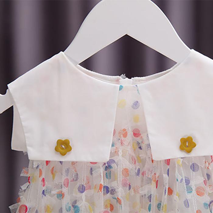 Girl's Sleeveless Princess Skirt Summer Little Girl Children's Dress Korean Style Pengpeng Yarn Baby Summer Dress Children's Dress