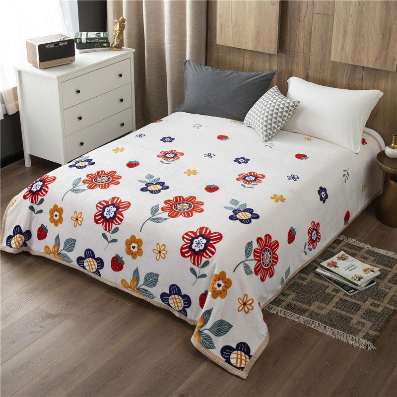 Thickened Flannel Blankets Double-sided Fleece Blankets Autumn and Winter Coral Fleece Blankets Fleece Blanket Sheets Bed Siesta Warm Blankets