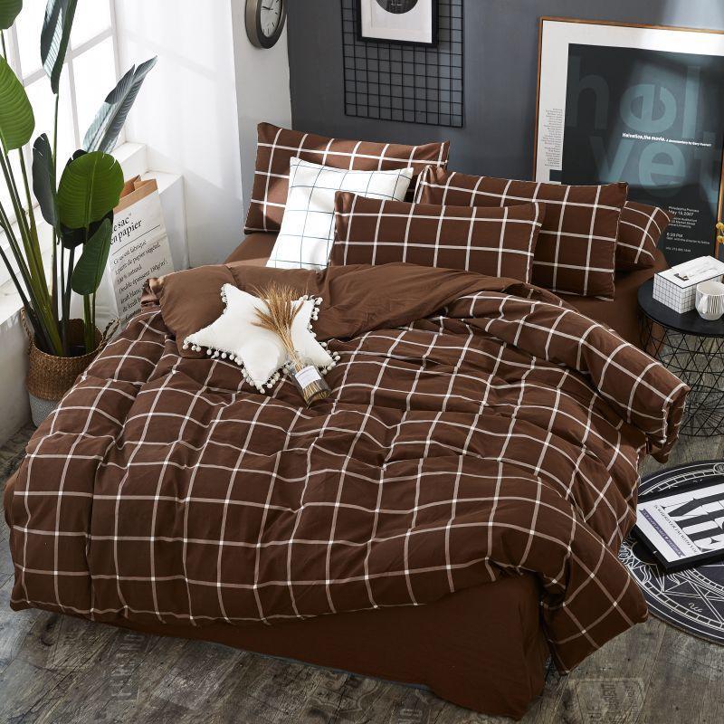 Bedding Set Queen King Single Duvet Cover Set Bed Linen Set Gray BedClothes