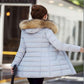 Down Jacket Winter Ladies Fashion Korean Big Fur Collar Thick Warm Hooded Mid-length Plus Size Cotton Jacket