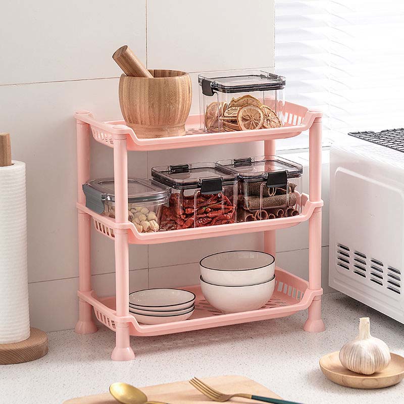 Kitchen Shelf Bathroom Storage Rack Multilayer Toiletries Finishing Rack