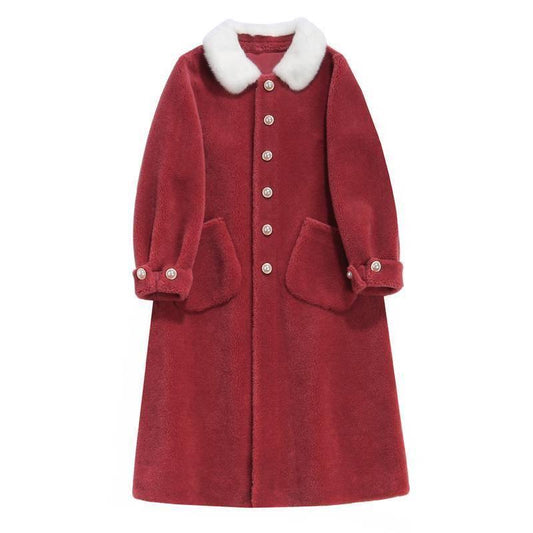 Faux Fur Coat Women Warm Outwear Plush Fur Jacket Winter Coat Loose Cardigan Trench Female Jacket