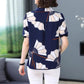 Women's Summer Chiffon Shirt T-shirt Loose Top Short-sleeved V-neck Shirt
