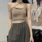 Half Turtleneck Sling Girl Sexy Vest Female with Chest Pad Outside Wear Inside Wear-proof Slim Top Wrap Chest Lingerie Yoga Fitness Sport Bar