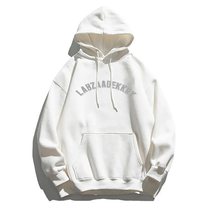 Couple's Sweater Ring Letter Printing Women's Spring and Autumn Solid Color Long-sleeved Pullover Sweatshirts Loose Couple's Top Casual Hooded Sweater