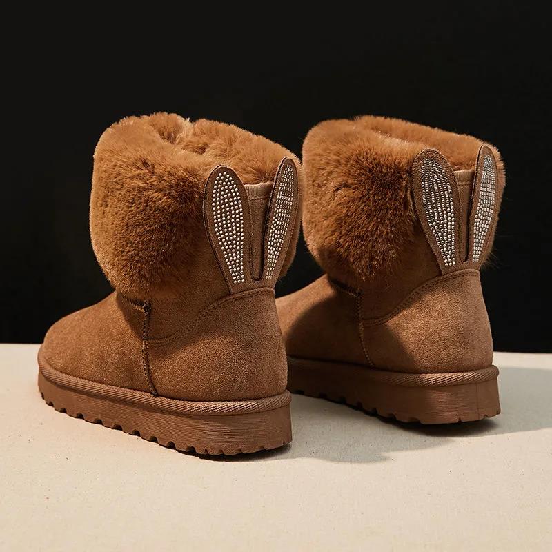 Snow Boots Women Thick Furry Shoes Women Winter Shoes Women Winter Plus Velvet Cotton Shoes Women's Shoes 2021
