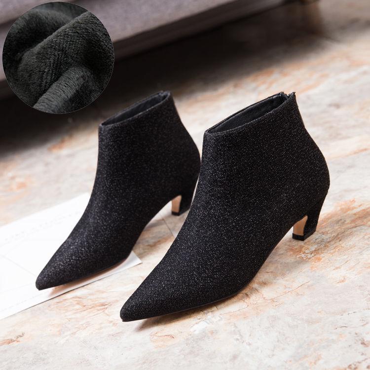 Fashion Stretch Ankle Women Boots Sexy Pointed Toe High Heel Women Shoes Ladies Winter Party Shoes