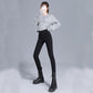 2pcs Winter High Waist Black All-match Black Pencil Pants with Small Feet Korean Fashion Cotton Pants Plus Velvet Thickening Base