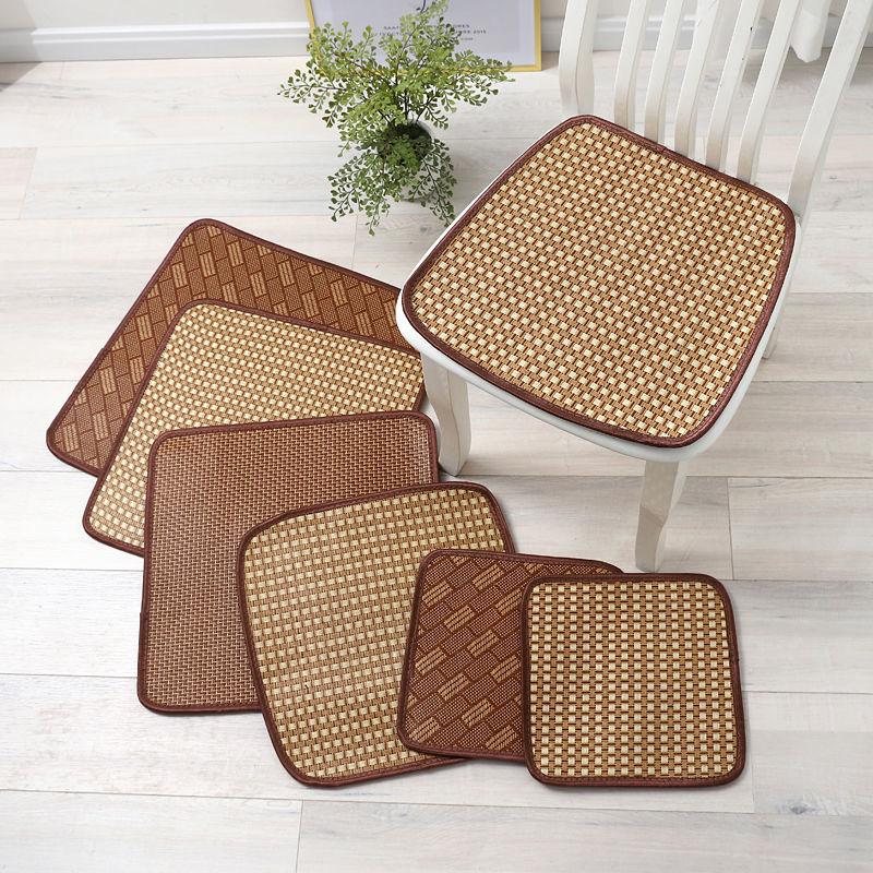 Summer Thickening Non-slip Rattan Seat Cushion Office Chair Cushion Car Seat Dining Chair Cushion Student Stool Cushion