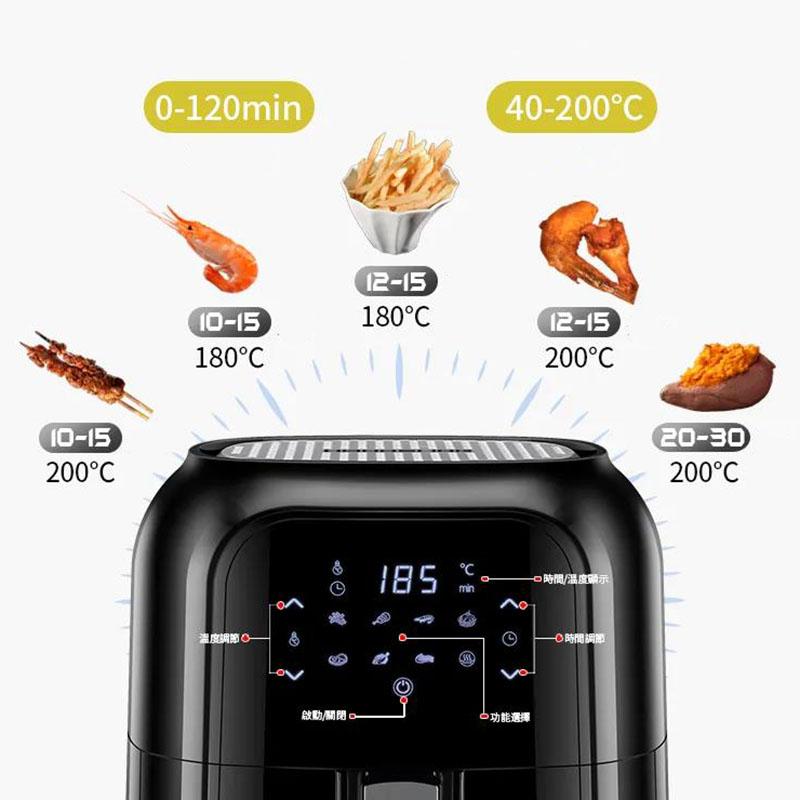 Household Multifunctional Air Fryer Smart French Fries Machine Large Capacity Electric Fryer Without Oil Fume
