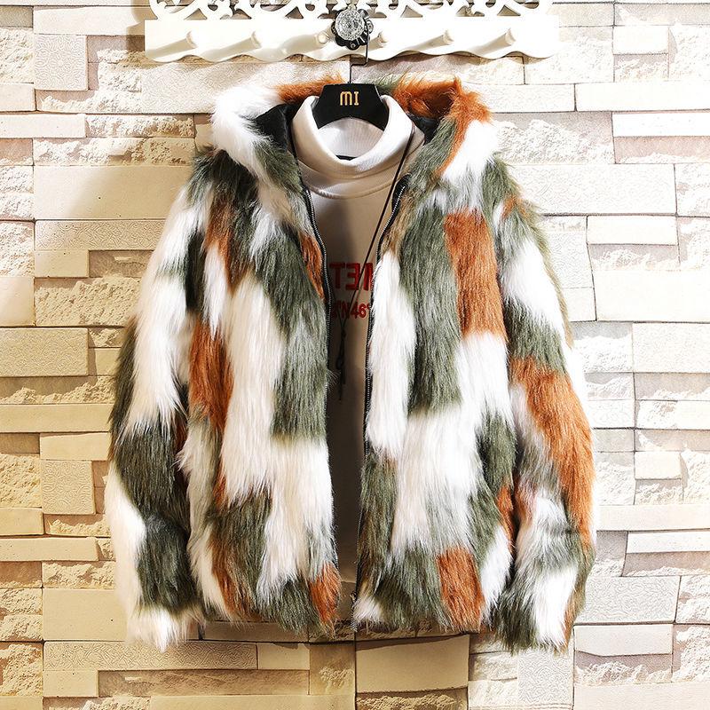Winter Imitation Mink Plush Men's Coat Fashion Short Fur Coat