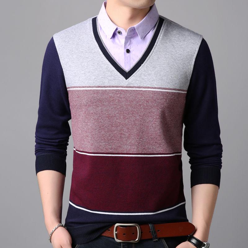 Men Brand Autumn Business Casual Pullover Sweater Jumper Men Winter Thick Sweaters Coat Men
