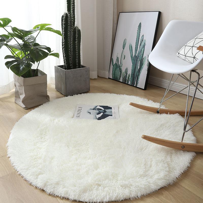 Thicken Round Carpet Living Room Bedroom Cute Room Bedside Carpet Fitness Yoga Carpet Hanging Basket Computer Chair Mat