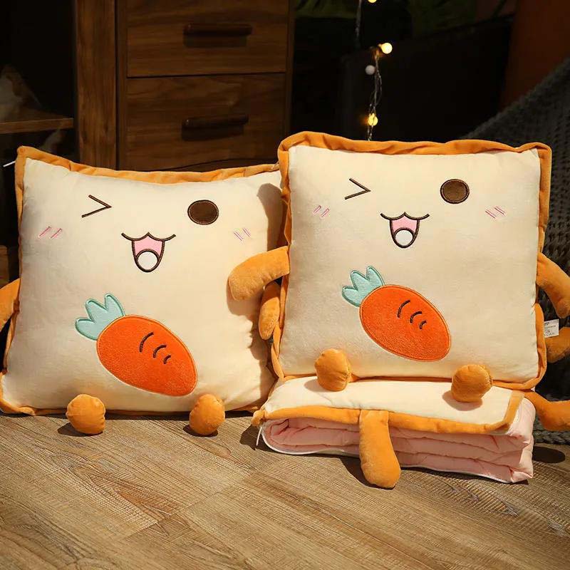 Doll Pillow Quilt Dual-use Office Nap Small Pillow Blanket Two-in-one Four-season Pillow