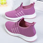Spring and Autumn Breathable Casual Women's Shoes Comfortable Soft-soled Sports Shoes Middle-aged Flying Woven Summer Mesh Shoes
