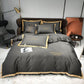 Pure Cotton Four-piece Full Cotton Duvet Cover Quilt Cover Bed Linen Embroidered Color Matching Bedding