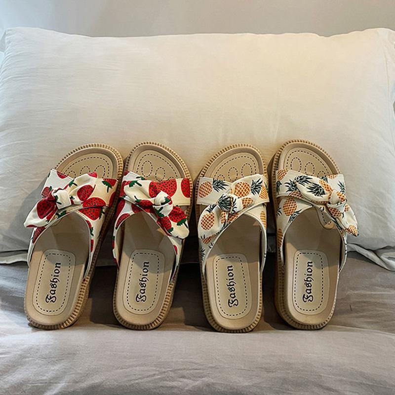 Women Open Toe Sandals and Slippers Women's Summer  Thick-soled Beach Shoes Seaside