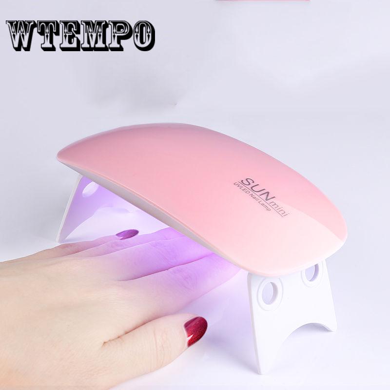 6W Mini Portable Nail Lamp Led Phototherapy USB Machine Nail Polish Glue Baking Lamp for Curing Nail
