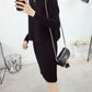 Spring and Autumn Mid-length Hedging Base Skirt Loose Sweater Women's Vest Two-piece Skirt