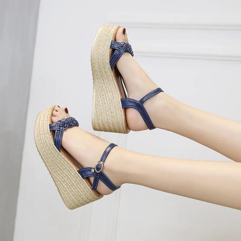 Mid-heel Sandals Women's Summer Slope with Platform Sandals