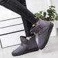 Winter Short Boots Women's Plus Velvet Thickened Flat Chelsea Snow Boots Warm Outer Wear Cloth Cotton Shoes