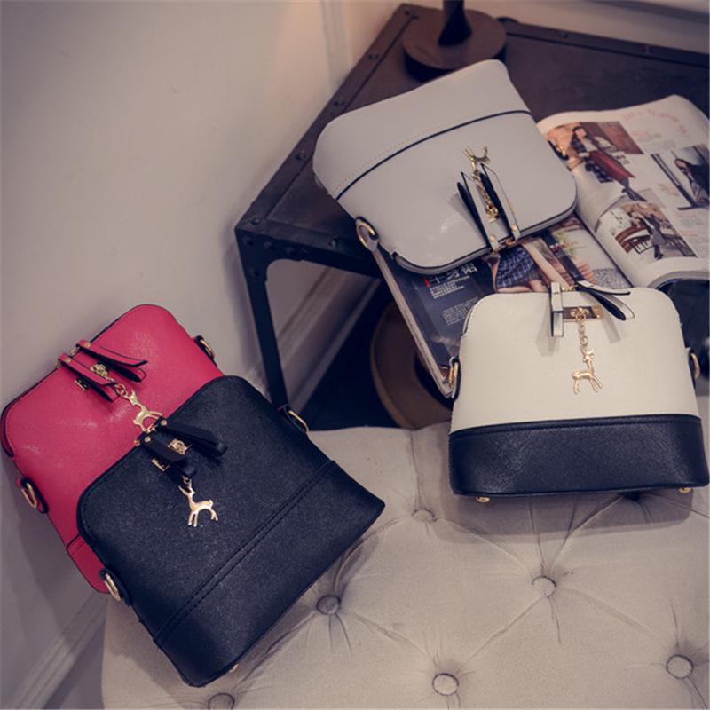 New Women's fashion Messenger Bag Vintage Small Shell Leather Handbag Casual Bags