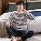 HELLO Duck Couple Pajamas Set Ladies Home Clothes Men Winter Cashmere Warm Homewear Tops and Pants